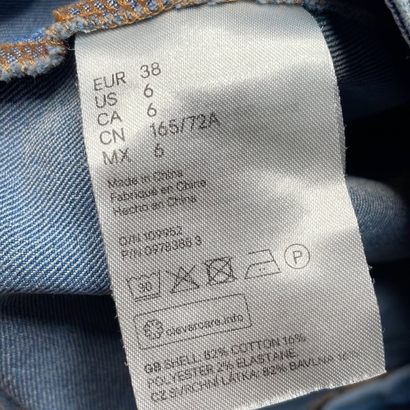 Denim Jeans Stretchy Y2k 90’s Skirt Slit Size 6 - Picture 4 of 6